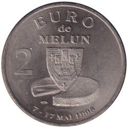 MELUN - 2 euro des villes - 1998 - Etat : SPL