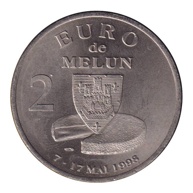 MELUN - 2 euro des villes - 1998 - Etat : SPL