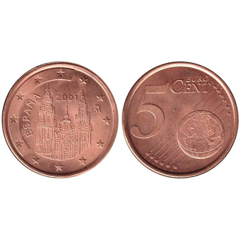 ESPAGNE - 5 cents d'euro - 2001