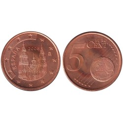 ESPAGNE - 5 cents d'euro - 2008