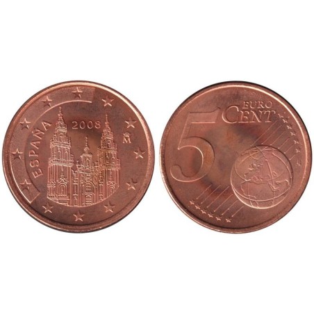 ESPAGNE - 5 cents d'euro - 2008