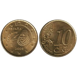 ESPAGNE - 10 cents d'euro - 2008