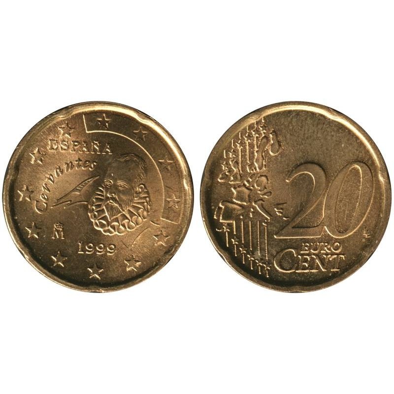 ESPAGNE - 20 cents d'euro - 1999