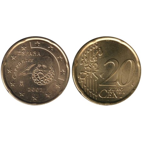 ESPAGNE - 20 cents d'euro - 2002 ESPAGNE - 20 cents d'euro - 2002