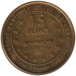 MONTIGNY - 1,5 euro des villes - 1997 - Etat : TTB