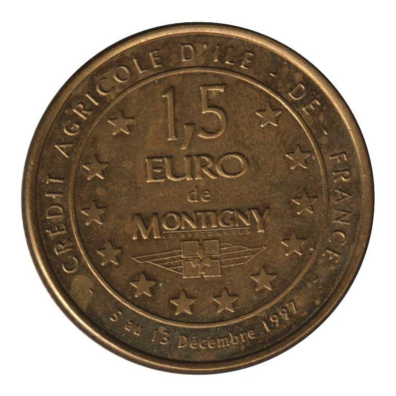 MONTIGNY - 1,5 euro des villes - 1997 - Etat : TTB