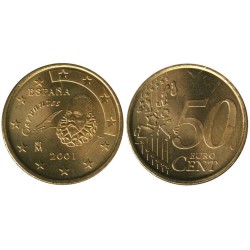 ESPAGNE - 50 cents d'euro - 2001