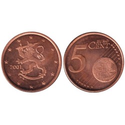 FINLANDE - 5 cents - 2001