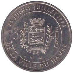 LE HAVRE - 3 euro des villes - 1996 - Etat : SUP