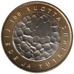FINLANDE - 5 euros - 100 ans Académie des Sciences et de l'Université d'Helsinki - 2008