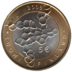 FINLANDE - 5 euros - 100 ans Académie des Sciences et de l'Université d'Helsinki - 2008