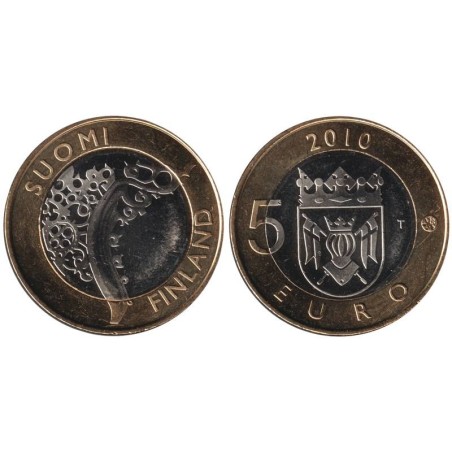 FINLANDE - 5 euros - Province de Finlande du Sud-Ouest - 2010