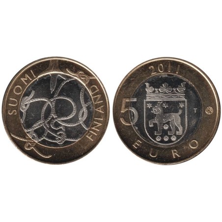 FINLANDE - 5 euros - Province de Tavastia - 2011