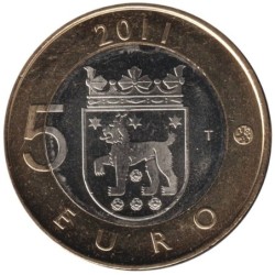 FINLANDE - 5 euros - Province de Tavastia - 2011