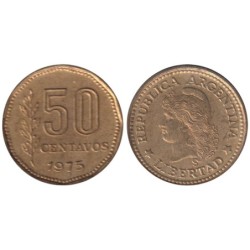 ARGENTINE - Numiscover Coins of all Nations - KM68 - 50 centavos 1975