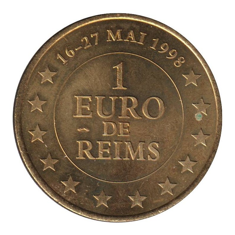 REIMS - 1 euro des villes - 1998 - Etat : SUP