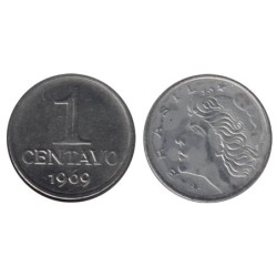 BRESIL - Numiscover Coins of all Nations - KM575.2 - 1 centavo 1969
