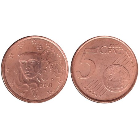 FRANCE - 5 cents - 2001 FRANCE - 5 cents - 2001