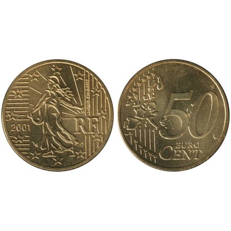 FRANCE - 50 cents - 2001 FRANCE - 50 cents - 2001