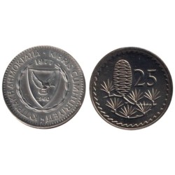 CHYPRE - Numiscover Coins of all Nations - KM40 - 25 mils 1977