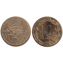 ETATS AFRIQUE CENTRALE - Numiscover Coins of all Nations - KM9 - 10 francs 1983