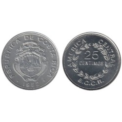 COSTA RICA - Numiscover Coins of all Nations - KM188.1b - 25 centimos 1982
