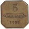 LONGWY - 1.1 - Monnaie de nécessité - Aciéries de Longwy - 5 centimes 1883 - TTB-