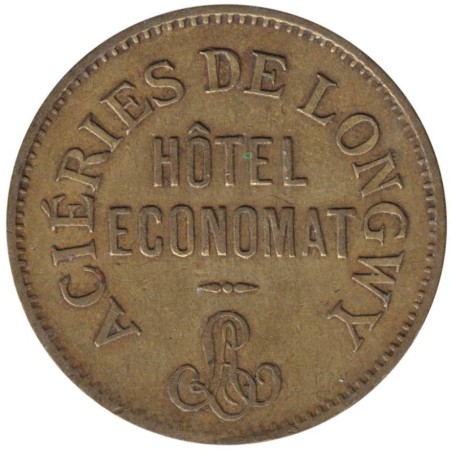LONGWY - 1.3 - Monnaie de nécessité - Aciéries de Longwy - 50 centimes 1883 - TTB+