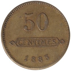 LONGWY - 1.3 - Monnaie de nécessité - Aciéries de Longwy - 50 centimes 1883 - TTB+