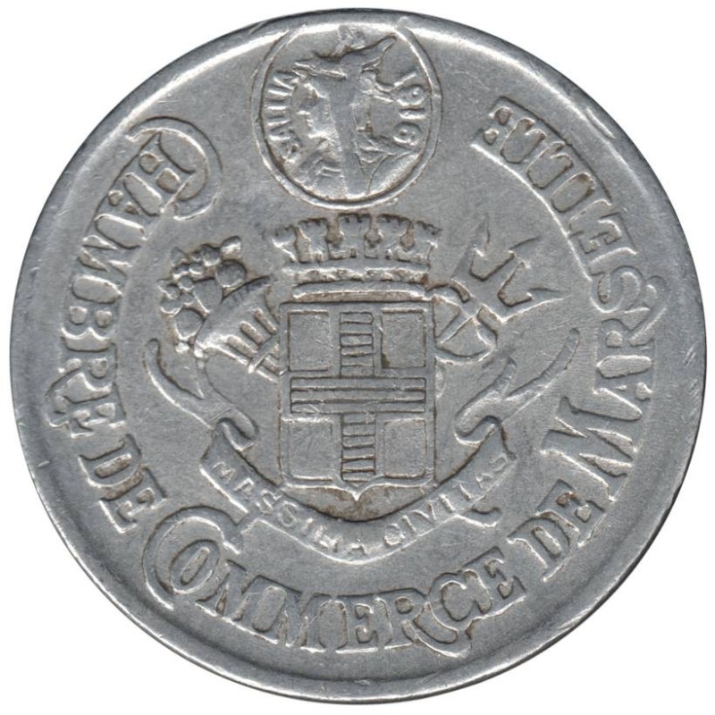 MARSEILLE - 1.2B - Monnaie de nécessité - Chambre de Commerce - 10 centimes 1916 - TB+