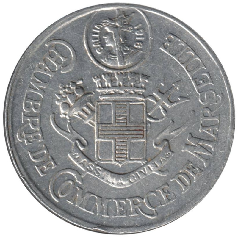 MARSEILLE - 1.2C - Monnaie de nécessité - Chambre de Commerce - 10 centimes 1916 - TTB