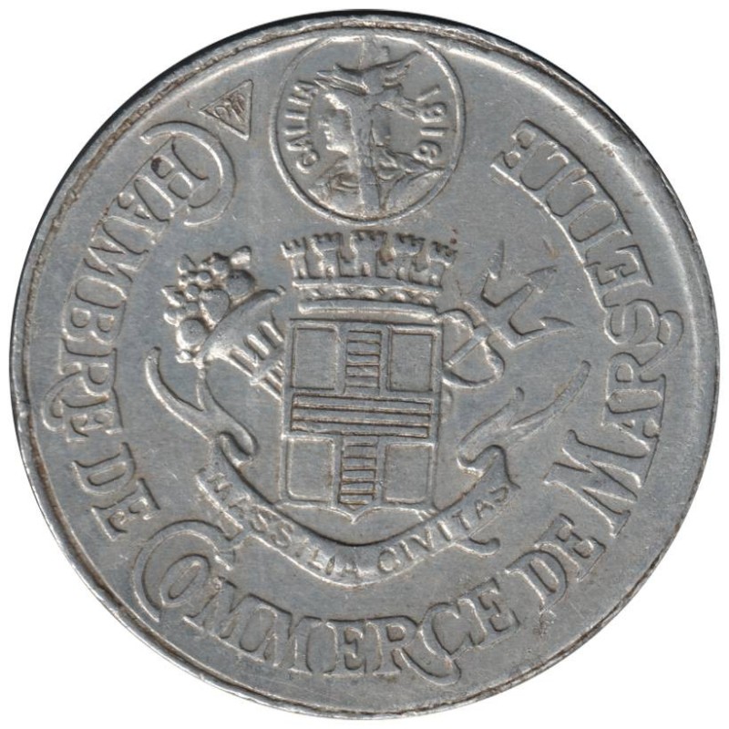 MARSEILLE - 1.2E - Monnaie de nécessité - Chambre de Commerce - 10 centimes 1916 - TTB