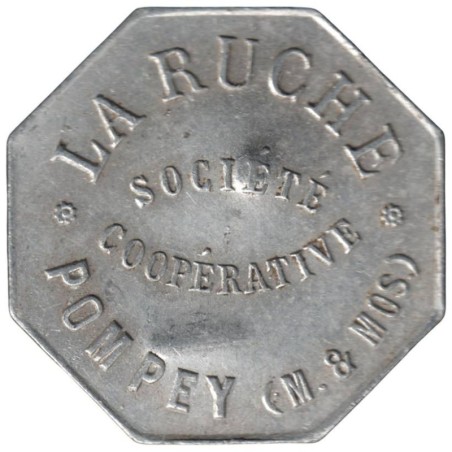 POMPEY - 3.2 - Monnaie de nécessité - Société coopérative La Ruche - 50 centimes - TTB+