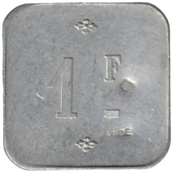 POMPEY - 3.3 - Monnaie de nécessité - Société coopérative La Ruche - 1 franc - TTB+