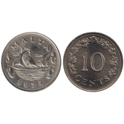 MALTE - Numiscover Coins of all Nations - KM11 - 10 cents 1972