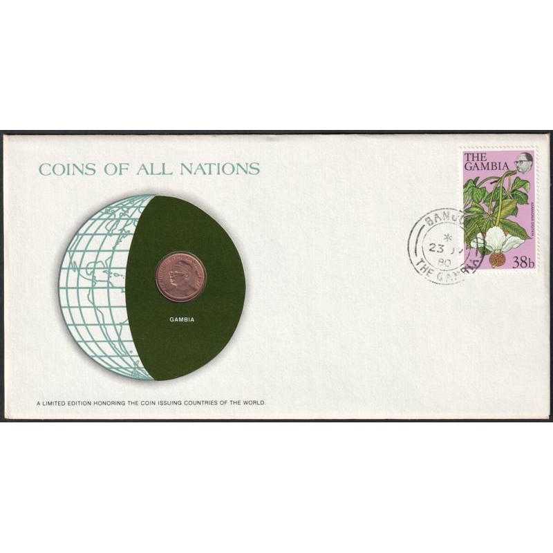 GAMBIE - Numiscover Coins of all Nations - KM8 - 1 butut 1974