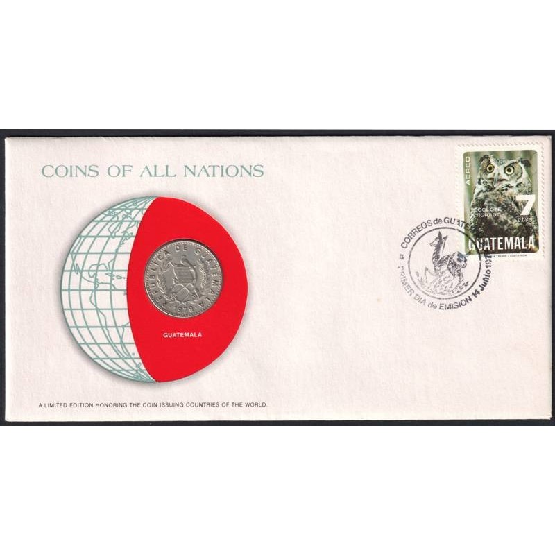 GUATEMALA - Numiscover Coins of all Nations - KM278.1 - 25 centavos 1979