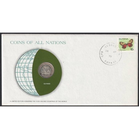 GUYANA - Numiscover Coins of all Nations - KM40 - 25 cents 1979