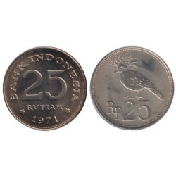 INDONESIE - Numiscover Coins of all Nations - KM34 - 25 rupiah 1971