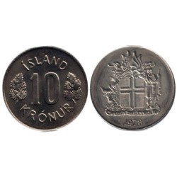 ISLANDE - Numiscover Coins of all Nations - KM15 - 10 kronur 1978