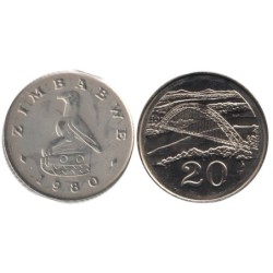 ZIMBABWE - Numiscover Coins of all Nations - KM4 - 20 cents 1980