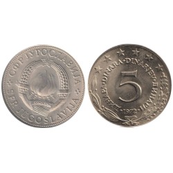 YOUGOSLAVIE - Numiscover Coins of all Nations - KM58 - 5 dinara 1972