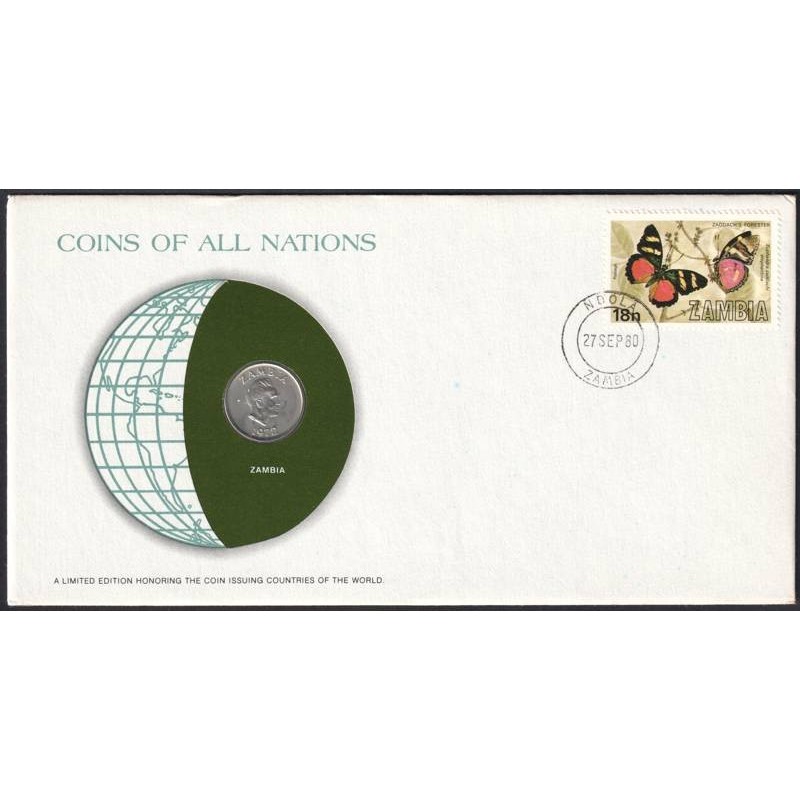 ZAMBIE- Numiscover Coins of all Nations - KM11 - 5 ngwee 1972