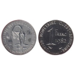 ETATS AFRIQUE OUEST - Numiscover Coins of all Nations - KM8 - 1 franc 1982