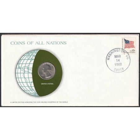 ETATS UNIS D'AMERIQUE - Numiscover Coins of all Nations - KMA164a - quarter dollar 1979