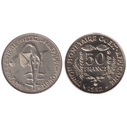 ETATS AFRIQUE OUEST - Numiscover Coins of all Nations - KM6 - 50 francs 1982