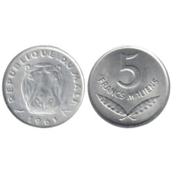 MALI - Numiscover Coins of all Nations - KM2 - 5 francs 1961