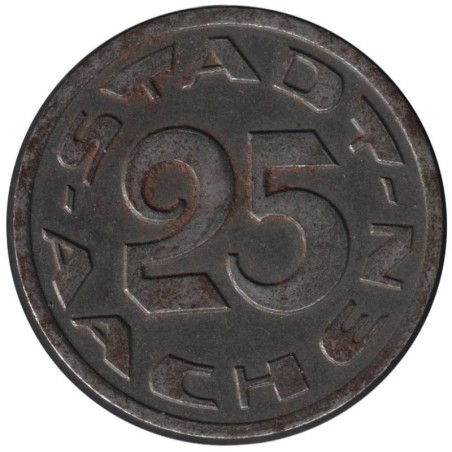 ALLEMAGNE - AACHEN - 1.8 - Monnaie de nécessité - 25 pfennig 1920