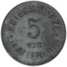 ALLEMAGNE - AALEN - 2.1 - Monnaie de nécessité - 5 pfennig 1917