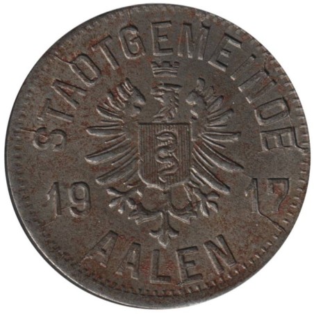 ALLEMAGNE - AALEN - 2.4 - Monnaie de nécessité - 5 pfennig 1917